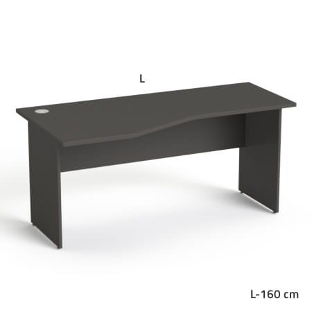 Sove SV-24 Biurko biurowe lewe z przelotką (80/70x160)