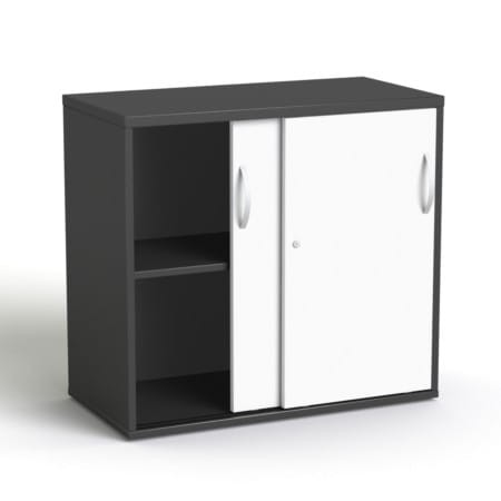 Sove SV-16 Szafka przybiurkowa grafit_biala 80x73,5h