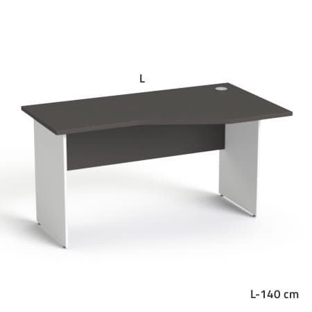 Sove SV-21 Biurko biurowe  prawe z przelotką blatu(70/80x140)