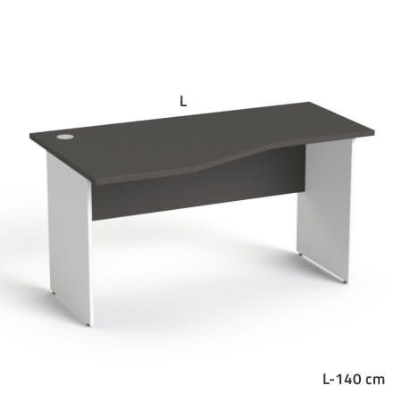 Sove SV-22 Biurko biurowe lewe z przelotką blatu (80/70x140)