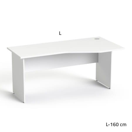 Sove SV-23 Biurko biurowe prawe z przelotką blatu(70/80x160)