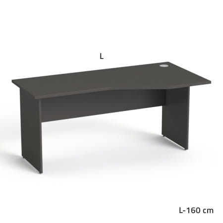 Sove SV-23 Biurko biurowe prawe z przelotką blatu(70/80x160)