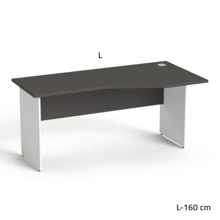 Sove SV-23 Biurko biurowe prawe z przelotką blatu(70/80x160)