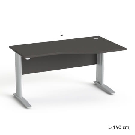 Biurko SV-33 Sove z ergonomicznym blatem – prawe  (70/80x140)