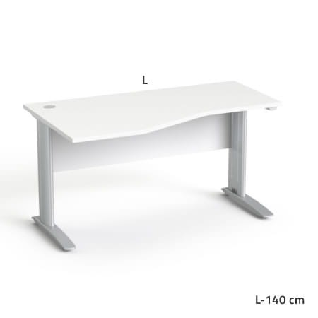 Sove SV-34 Biurko biurowe  lewe(80/70x140)  z organizacją kabli