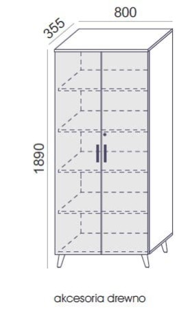 Szafa SV-01D Szafa wysoka na segregatory Sove 80x189h 5OH