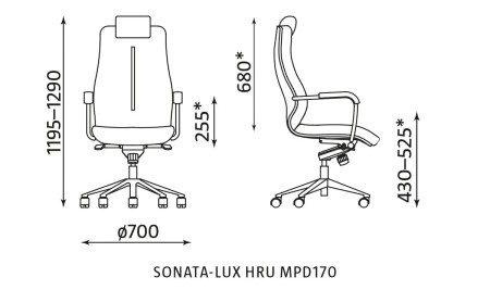 Fotel biurowy Sonata LUX HRU  Nowy Styl