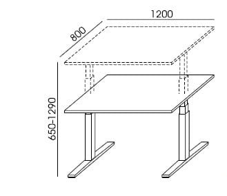 Biurko SV-301 regulowane elektrycznie 120x80x129h Sove