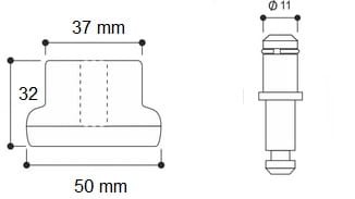 Stopka do krzesła szeroka