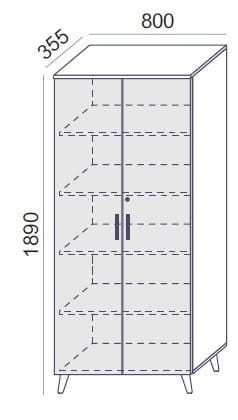Sove SV-01 D Szafa wysoka na segregatory rysynek 80x189 h 5 OH