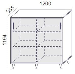 Sove SV-13 Szafa niska  rysunek 120x119,4h 3 OH