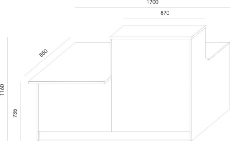 Sove SV-120 Lada recepcyjna 170x85x116h Sove
