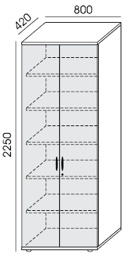 Szafa RXXP-5 aktowa 80X225h Wuteh