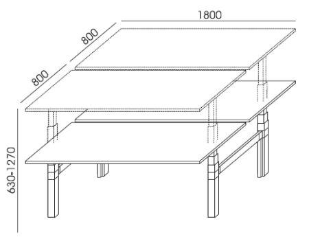 SKY-24 zestaw 2 biurek elektrycznych Wuteh