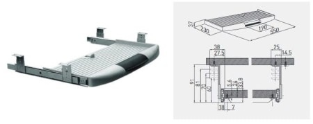 Sove SV-61 Pulpit pod klawiaturę popiel