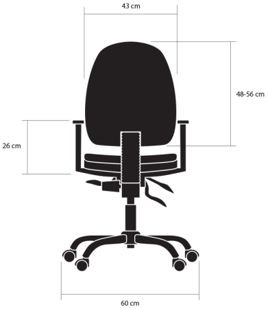 Kulik System Classic K1 – wymiary krzesła widok tylny