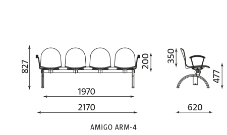Ławka Amigo Arm-4 Nowy Styl