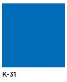 Kolory plastikowych kubełków ławki AMIGO ARM-chabrowy