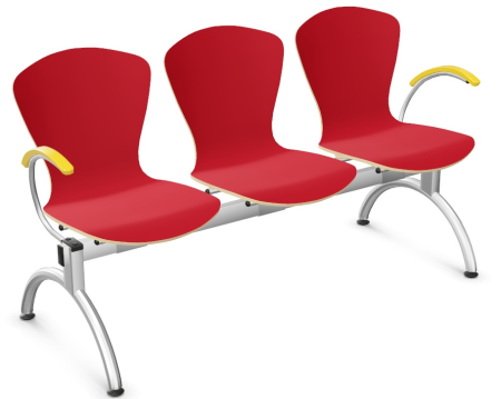 Ławka Bingo-3 ARM wood alu Nowy Styl