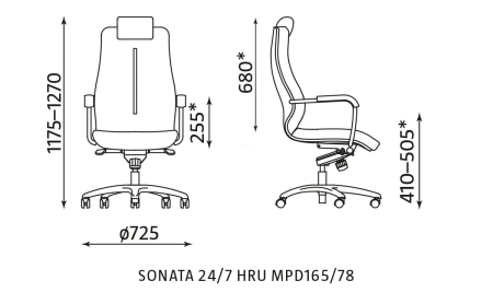 Fotel Sonata 24/7 HRUA steel17 Multiblock Nowy Styl