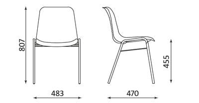 Krzesło Beta 4L chrome Nowy Styl