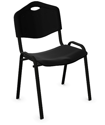 Krzesło ISO Plastik  czarne K02, grafit KO5 , chabrowe K31