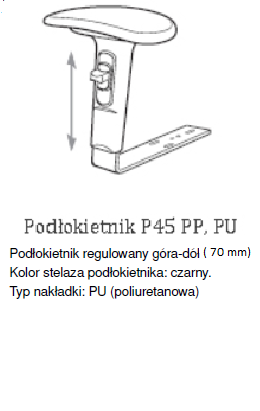 Playa 11SL Profim – podłokietnik P-45 PU