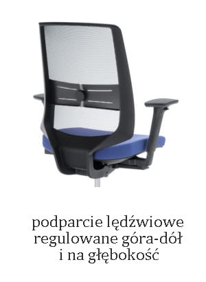 Krzesło Profim LightUp 250STN do biura podparcie lędźwiowe góra-dół i na głębokość