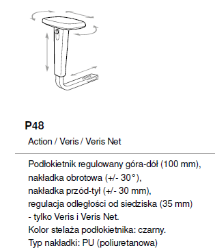 Krzesło biurowe Veris Net 101SFL  Profim