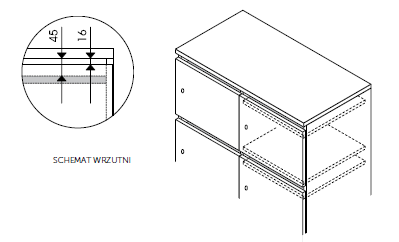 Locker podwójny z wyrzutnią i półką LC-10Z WUTEH 42x80x189h
