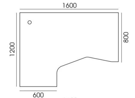Biurko biurowe Nomo NO-13 Wuteh (160x120x73,5cm)