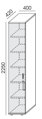 Szafa 6OH RXXP-2 aktowa 40x42x225h Wuteh