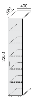 Szafa 6OH RXXP-2 aktowa 40x42x225h Wuteh