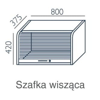 Wymiary szafki A-39 Wuteh z frontem żaluzjowym