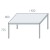 Stół Classic CS-5 Wuteh 1400 × 800 × 735 mm – rysunek wymiarowy
