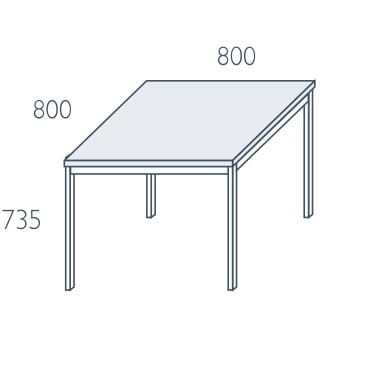 Stolik Classic CS-3 Wuteh (80×80×73,5cm)