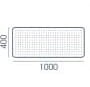 Wymiary blendy metalowej BB-2 Wuteh 1000 × 400 mm