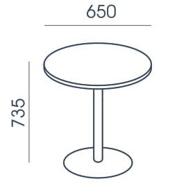 Stolik konferencyjny SK-3 Wuteh (65x65)