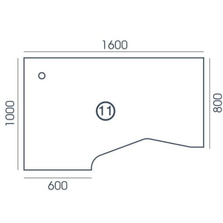 Biurko biurowe Vega VG-11 Wuteh (100x160)