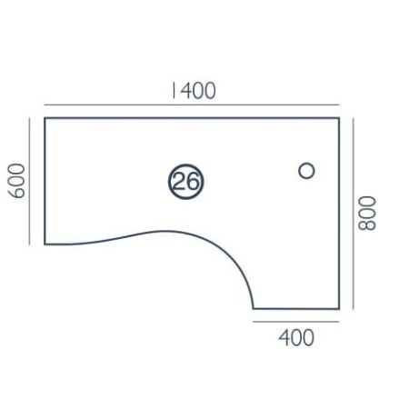 Biurko biurowe Vega VG-26 Wuteh ( 140x60x80 )