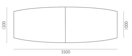 Stół konferencyjny SK-62 Wuteh (100/120x350 )  Avo