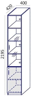 Witryna  MTX-06 wysoka 40x219,5h Wuteh