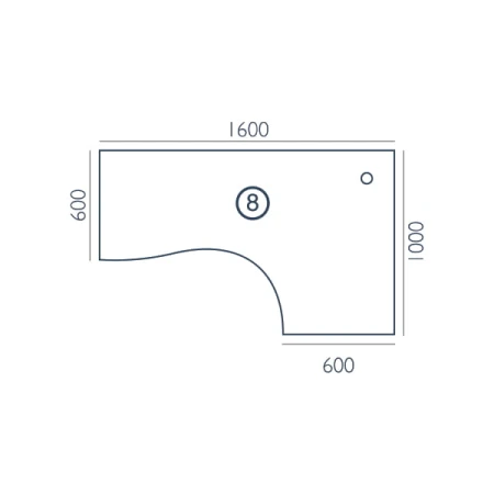 Biurko biurowe Polo PO-8 Wuteh (160x100 cm)