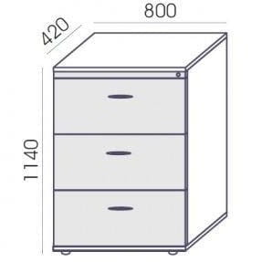 Szafka RM-7 szuflady 80x114h Wuteh