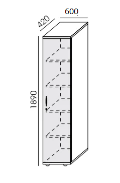 Szafa RX-13 na segregatory 60x189h Wuteh Profi