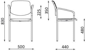 Krzesło konferencyjne Styl Arm kolor Nowy Styl