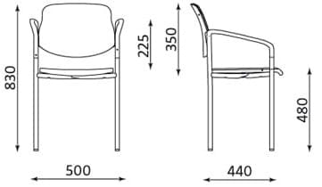 Krzesło konferencyjne Styl Arm Nowy Styl