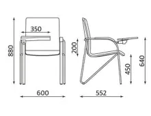 Krzesło konferencyjne Samba kolor pulpit Nowy Styl