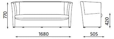Sofa trzyosobowa Club Trio Nowy Styl