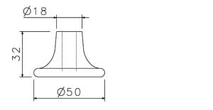 Stopka do krzesła gruszka fi 11